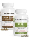 Ergothioneine (60) dan Lions Mane (120ct) Bundle with Shiitake dan Oyster Mushroom Ekstraksi - Umur panjang dan Penyatuan - Vegan, Gluten Bebas, Tanpa-GMO