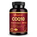 CoQ10-400mg- Softgeels dengan PQQ & Omega 3, Maksimum Absorpsi Koenzim Q10, powerful Antioksidant for Heart Health Produksi, 120 Count, Non-GMO