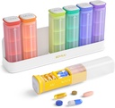 Weekly Pill Organizer 1 Time a Day (Black) dan Weekly Pill Organizer 3 Kali sehari (White)