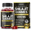Shilajit Gummies For Men & Women 1000mg (High Potency Gold Grade with 85 + Trace Mineces with Fulvic Acid) - Energy & Imunity Dukungan - Partai Ketiga Test, Non GMO, Vegan & Made in USA - (60 Gummies)