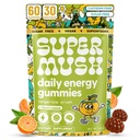 Komik Mushroom Energi - Limon Organik Mane Suplemen dengan Cordyceps, Rhodiola, L- Theanine, Maca & Sugar- Free - Energi, Fokus, Stamina, Stress Reduction - 60 Gummies (30 Pelayan)