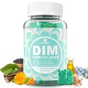 DiM Suplemen Perempuan 400mg, Estrogen Suplement for Women, Sugar Free DIM Gummies for Men & Women w / Biotin, Flaxseed Oil, Burdock, Calendula, BioPerine for Hormone Saldo, Menopause & Prostate 60Cts