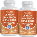 5-in- 1 Cinnamon Ceylon Capsules 235mg - Apple Cider Vinsules dengan Turmeric, Panax Ginseng, dan Bioperine (120 Count, Pack of 2)