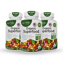 Organik Superfood Greens dan Vegies Complex - Best Dietary Supplement with 14 Greens & 14 Fruits & Vegetable with Alfalfa Rich in Antioksidants Organic Ingredices Non-GMO (180 Count Pack of 3)