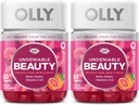 OLLY Undeniable Beauty Gummy, for Hair, Skin, Nails, Biotin, Vitamin C, Keratin, Chewable Supplement, Grapefruit, 30 Hari Supply - 120 Count
