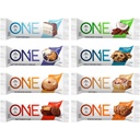 Satu Protein Bars, Sampler Variety Pack, Gluten Free dengan 20g Protein dan 1g Sugar, Staples Pantry, 2.12 oz (8 Cacah)