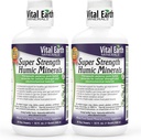 Misionaris Bumi Vital Super Power Humic 2-Pack - Fulvic Acid Suplemen dengan 70 + Trace Minerals, Electrolytes untuk Detox & Divalle, 32 Oz Ea + 1 Oz Cup
