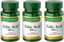 Asam Folic 800 mcg Tablet Maksimum Kekuatan, 3 Botol (250 Cacah)