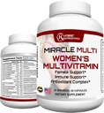MiracleMulti Multivitamin for Women - Perempuan Dukungan Formula, Dukungan Imune, Minetary, Biotin, Antioksidan & SuperFoods Blend - 60 Kasules