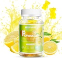 Potassium Citrate Gummies, Potasium Magnesium, Suplemen Potasium 600mg untuk Kram Leg & Muscle, Magnesium Glycinate Gummies, No Sugar