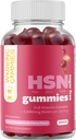 HSN Gummies - Rambut Skin dan Nails Gummies - Gula Bebas Biotin Gummies 5000mcg dengan Kompleks Vitamin Penuh untuk Perkembangan Rambut, Sehat Skin, Nail Kekuatan - 60 Ct Strawberry & Cherry Flavor