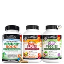 BioSchwartz Daily Fruits and Vegies Suplement for Women and Men (1 Month Supply) Plus 17 in 1 Ammune Supplemen dengan Antioksidan (Persediaan 1 Bulan)