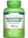 Nature 's Truth Magnesium Glycinate 250mg 124; 60 Softgeels 124; High Absorpsi 124; Non-GMO & Gluten Free Mineral Suplemen