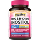Suplemen Inositol, Myo- Inositol & D- Chiro Inositol Fertilitas Suplemen Perempuan, 40: 1 Ideal Rasio, Hormone Balance and Ovarian Dukungan, 120 Vegan Kapsul