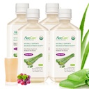 AloCure USDA Organik Aloe Vera Grape Flavor, Made In 12 Hours of Harvest - Pure Aloe Vera Digetical & Imune Health Supplemen, Membantu Mempertahankan Acidity Balanced Stomach, 16.7oz x 4 Btls