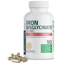 Bronson Iron Bisglycinate 25 mg Gentle on The Stomach, Support Energy & Healthy Blood Cell Production - Non-Constipating Formula - Non GMO, 90 Vegetarian Capsules