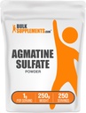 BulkSuplements.com Agmatine Sulfate Powder - Nitric Oxide Suplement, Pra Workout Powder - Unflafedeled & Gluten Free, 1g per Serving, 250g (8.8 oz) (Paket 1)