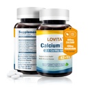 LOVITA Calcium Citrate 800 mg with Magnesium, Vitamin D3 & K2, Bone Strongs & Density Supplemen Perempuan & Men, Support Teeth, Imune Health, Gluten Free, Nun-GMO, 120 Vegan Tablet