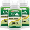 Sastra terbaik Alfalfa Green Super Food 500 mg 180 Capsules (180 Cacah 3)