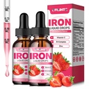 Tambahan Besi Liquid untuk Pria Perempuan & Anak-anak Multivitamin Gentivitamin Drops Iron Drops dengan Flolate, Vitamin C, B6, B12, Zinc untuk Anemia, Deficiency Besi, Pembangun Darah, Energi