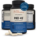 Live Conscious PROPOM for Women & Men: Comprehensive Formula Mula, 45 Milion CFU, 11 Strains, Dairy Free - w / Pregories dan Program- Promotes Imune & Gut Health - 30 veggie Caps