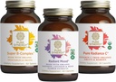 PURE SYNERGY Mood and Adrenal Dukung Bundle 124; Mood Dukung Support with Organic Saffron Extract 124; USDA Organic Vitamin C 124; Vitamin B Complex Dibuat dengan Whole Foods 124; Non-GMO dan Vegan