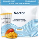 Paket Hidration Nektar - Paket Powder Elektrolytes - Sugar Free & 0 Calorie - Organic Fruit Liquid Daily IV Electrolytes Powder for Dehydration Relief & Rapid Rehidtion (Mango 30 Pack)