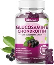 Glucosamin Chondroitin Sugar Free, Extra Kekuatan 1500mg Glucosamine dengan Chondroitin MSM & Turmeric, Dukungan Bersama Supplemen Pria dan Perempuan Gabungan (60 Count (Paket 1)
