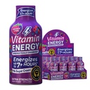 Vitamin Energy Mood + Extra Energy Shot Tropical Berry 12 Pack, 260mg Natural Caffeine, B-Vitamin, Rhodiola, Chamomile, Mood & Energy Duck, Zero Sugar, Gluten- Free, Vegan, 1.93 fl oz