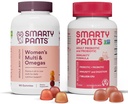 SmartyPants 's Multivitamin and Probiotic Immunity Bundle: Omega 3 Fish Oil (EPA / DHA), Methylfolat, CoQ10, Vitamin D3, C, Digetical & Imune Support (30 Hari Tambahan)