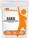 Suplemen BulkSuplements.com AAKG - Arginine AKG Suplement, Nitric Oxide Suplement, Unflafedelet & Gluten Free, 2.5g per Serving, 1kg (2.2 lbs) (Paket 1)