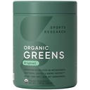 Penelitian Olahraga ® Organic Greens Superfood Powder w / Spirulina & Chlorella, Adaptogens, Enzymes, Progories & 8 VIT Bs for Gut & Mood Dupport * - Vegan, Sugar- Free & Lowtogens