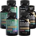 Boysea. Shilajit and Sea Moss Bundle- 90 Count - Sea Moss, Black Seed Oil, Ashwagandha, Ginger & Shilajit, Rhodiola Rosea, All in 1 Suplemen (3 Pc)