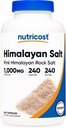 Nutricost Pink Himalaya Salt Capsules 1000mg, 390mg Sodium, 240 Capsules - Non- GMO, Gluten Bebas