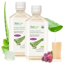 AloCure USDA Organic Aloe Vera Grap Flavor, Made In 12 Hours of Harvest - Pure Aloe Vera Digetical & Imune Health Suppplemen, Membantu Mempertahankan Acidity Balanced Stomach, 16.7oz x 2 Btls