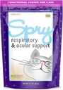 Di Clover Spry Daily Repiratory and Ocular Duck Chews for Cats, dengan L-Lysine, Superfood, dan Pregories untuk Last Imune System, 2.1 oz (60 count)
