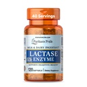 Puritan Pride Lactase Enzyme, Milk and Dairy Digestant, Dietary Supplement for Ditraffic, and Cellular Energy Supply, 120 Softgels