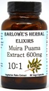 Barlowe 's Elixirs Muira Puama 10: 1 Ekstrak 124; 600mg Per Capsule 124; Vitalitas Pria Tradisional: 60 Vegan Capsules 124; Stearate- Free, Non-GMO, Paket dalam Botol Kaca