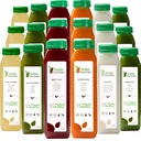 5 Hari Juice Cleanse by Raw Fountain, All Natural Raw Detox Cleanse, Juicing for Body Rest, Cold Menekan Juice Fast, Great Way to Jumpstart a Healthier, Diet 30 Bottles 12oz, 5 Ginger Shots