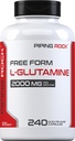 Piping Rock L Glutamine Powder Capsules 124; 2000 mg 124; 240 pil untuk Perempuan & Men 124; Form Amino Acid 124; Non-GMO, Gluten Free