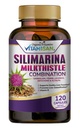 Susu VITAMISAN Thistle silimarina dengan Dandelion, Fennel. Licorice, Artichoke Alfalfa Detox & Cleansing Formula Mula Dukung Liver 120 Capsules