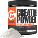 Crazy Muscle Creatine Monohydrate Powder, 5000mg Premium 3X ThreeAtine Pre Workout Mass Gainer, High Absorpsi Easy to Take Powder Optimum Performance for Men & Women, 30 Servings
