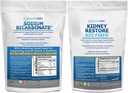 Sodium Organik Bikarbonat Alkaline Suplemen 1.5LB & Bio Fiber Kidney Detox 2.5 LBS Bundle - Mendukung Kesehatan Ginjal, Neutralizer Acach Actax, Alkali Superfixes, Dukungan Imune, Detox