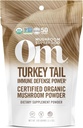 Om Mushroom Superfood Turkey Tail Organic Mushroom Powder, 3.5 Ounce, 50 Servings, Ammune Support, Polysackchrides, Betagans, Gut Health & Holistic Defense Mushroom Supplemen