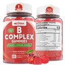 Vitamin B Complex Gummies, Vegan Vitamin B Gummies with 2000 mcg Metyl B12, Metyl Faunk 124; Plus Chooline + Inositol, Vitamin C + Zinc for Supports Energy, Mood, Immune, Healthy Hair, Skin - 60 Cts