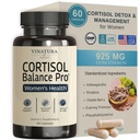 VINATURA Cortisol Supplements for Women - Cortisol Detox and Management - Adrenal Support, Stress Support, 60 Vegan Capsules