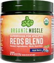 Muscle Rewder Organik Powder 124; Caffeine- Free Energy & Heart Dukung 124; Preet-Workout with Beet Root, Acai, Pconcomeduate & Antioksidants = 124; Non-GMO, Vegan, 30 Hamba