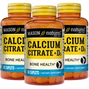 Maston NATURAL Calcium Citrate Plus Vitamin D3, 6 Month Supply, Strengthens Muscle Fungsi & Bone Health, 3 Pack