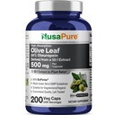 NusaPure Olive Leaf 20% Oleuropein 50: 1 Ekstraksi, 500 mg Equivalen ke 25.000 mg 200 Veg Caps Dapat diterima untuk Vegetarians dan Vegan, Non-GMO