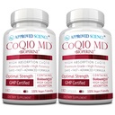 Approved Science ® CoQ10 MD - Ekstra Kekuatan 300mg CoQ10 Murni dengan BioPerine ® untuk Penyimpangan Lebih Cepat - Dukungan Optimal - 6 Bulan Suppply